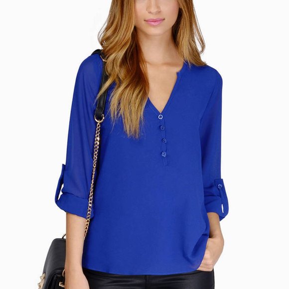 Tobi Long Sleeve Chiffon Blouse You-belong-to-me Size M - Picture 1 of 6